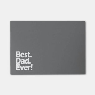 Best Dad Ever Exclamation Black/White Vaderdag Post-it® Notes