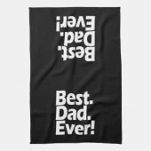 Best Dad Ever Exclamation Black/White Vaderdag Theedoek (Verticaal)