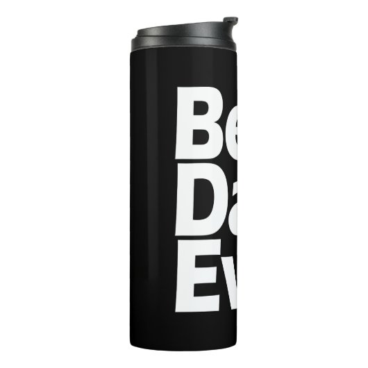 Best Dad Ever Exclamation Black/White Vaderdag Thermosbeker (Gedraaid links)