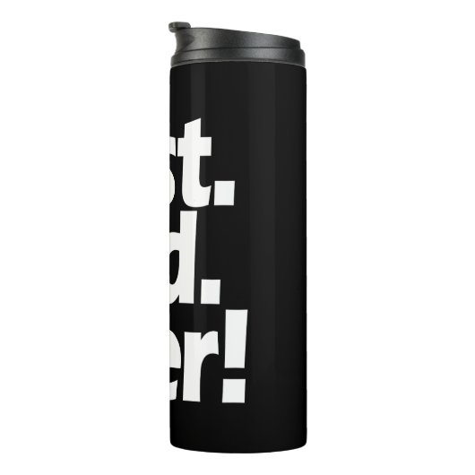 Best Dad Ever Exclamation Black/White Vaderdag Thermosbeker (Geroteerd rechts)