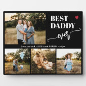 Best dad ever family photo collage heart fotoplaat (Voorkant)
