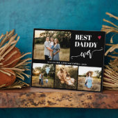 Best dad ever family photo collage heart fotoplaat (Zijkant)