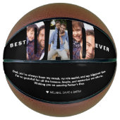 Best Dad Ever Father’s Day Photo Collage Gift Basketbal (Voorkant)