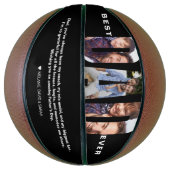 Best Dad Ever Father’s Day Photo Collage Gift Basketbal (Verticaal)