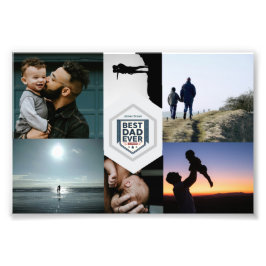 Best Dad Ever Fatherhood Typography Design Foto Afdruk