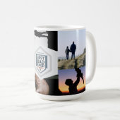 Best Dad Ever Fatherhood Typography Design Koffiemok (Voorkant rechts)