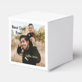 Best dad ever father's dad gift photo name simple  bedankdoosjes (Achterkant)