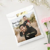 Best dad ever father's dad gift photo name simple  bedankzakje (Gezegeld)