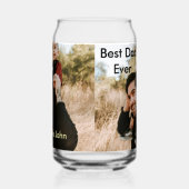 Best dad ever father's dad gift photo name simple  blikvorm glas (Links)