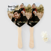 Best dad ever father's dad gift photo name simple  handwaaier (Voorkant en achterkant)