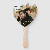 Best dad ever father's dad gift photo name simple  handwaaier (Voorkant)
