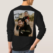 Best dad ever father's dad gift photo name simple  t-shirt (Achterkant)