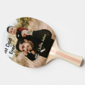 Best dad ever father's dad gift photo name simple  tafeltennisbatje (Zijkant)