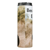 Best dad ever father's dad gift photo name simple  thermosbeker (Achterkant)