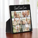Best Dad Ever Father's Day 6 Photo Collage  Fotoplaat<br><div class="desc">Celebrate Dad with a heartfelt gift that highlights your favorite memories together. This Best Dad Ever plaque features space for six custom photos, making it a one-of-a-kind keepsake he will be proud to display. Perfect for a desk, shelf, or bedside table, the clean layout and personalized design make it a...</div>