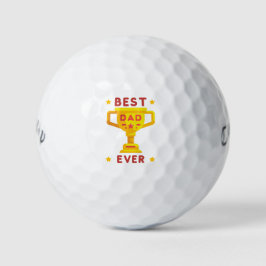 'Best Dad Ever' Father's Day, Fun Birthday Gift  Golfballen