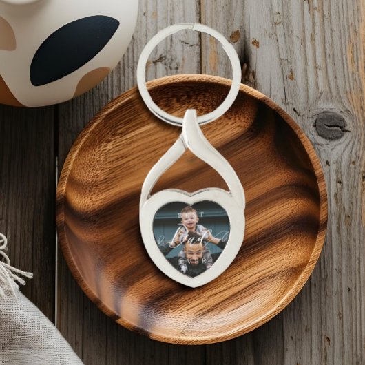 Best Dad Ever Father's Day Gift Personalized Photo Sleutelhanger