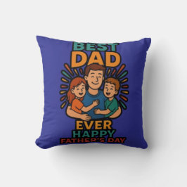 Best Dad Ever Father's Day Gift - Vintage Retro  Kussen