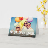 Best Dad Ever Father's Day Photo Greeting Card Kaart (Gele Bloem)