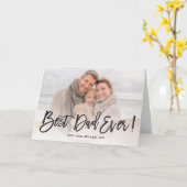 Best Dad Ever Father's Day Photo Greeting Card Kaart (Gele Bloem)