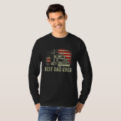 Best Dad Ever Flag truck dad trucker dad best truc T-shirt (Voorkant volledig)