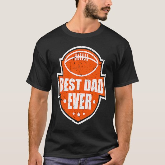 Best Dad Ever Football Style Best Daddy T-shirt (Voorkant)