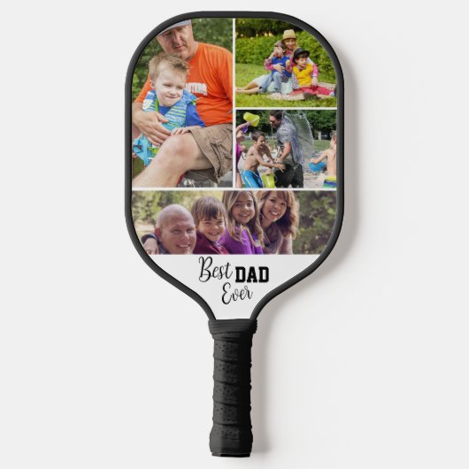 Best DAD ever Foto sjabloon Pickleball Paddle (Achterkant)