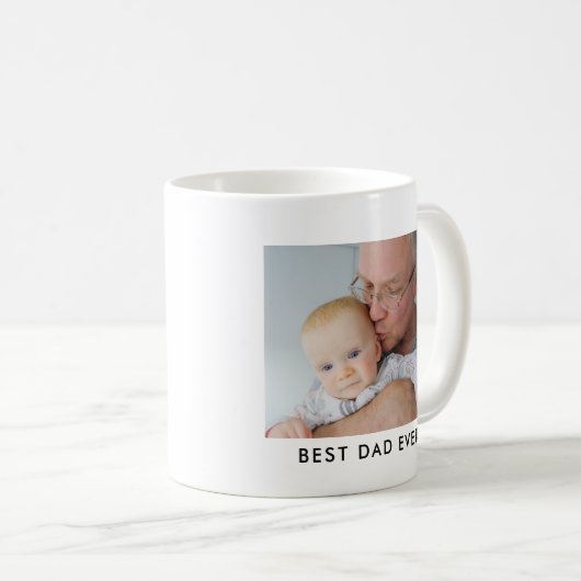 Best Dad Ever Full Photo Personalized Coffee Mug Koffiemok (Voorkant rechts)