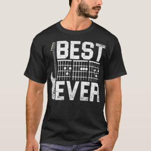 Best Dad Ever Funny Musician Guitar Strings Guitar T-shirt