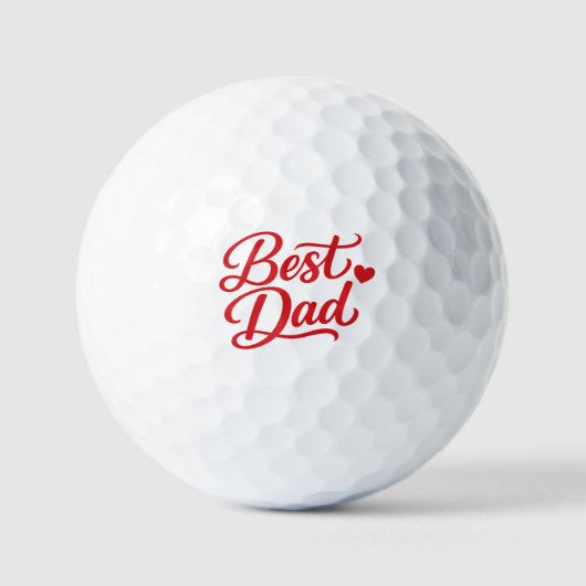 Best Dad Ever Gift Tee Golfballen (Voorkant)