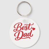 Best Dad Ever Gift Tee Sleutelhanger (Voorkant)