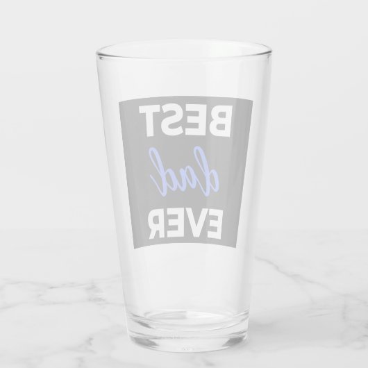 Best Dad Ever Glas (Achterkant)