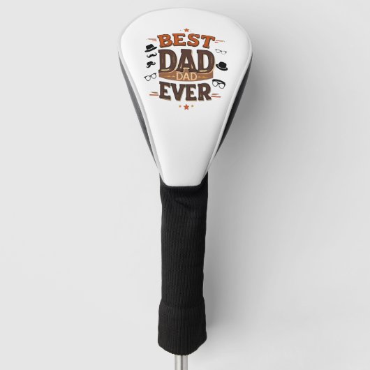 Best Dad Ever Golf Head Hoesje – gepersonaliseerd  Golfheadcover (Voorkant)