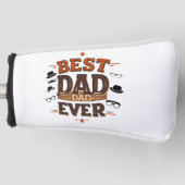 Best Dad Ever Golf Putter Hoesje – gepersonaliseer Golfheadcover (Voorkant)