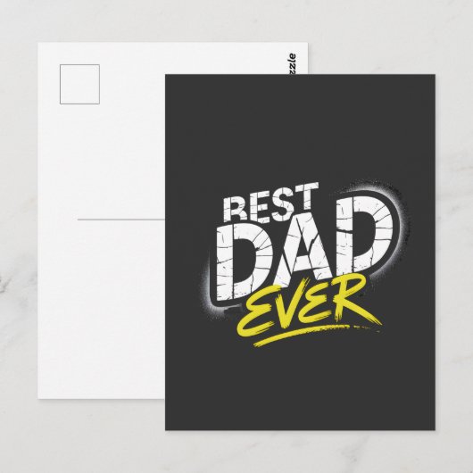 Best Dad Ever Graffiti Art Briefkaart (Voorkant / Achterkant)