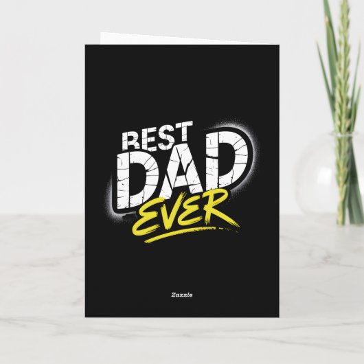 Best Dad Ever Graffiti Art Kaart (Achterkant)