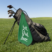 'Best. Dad. Ever.' Green White Heartfelt Golfhanddoek (Groen)