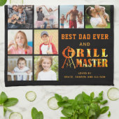 BEST DAD EVER GRILL MASTER 20 Fotocollage Namen Theedoek (Gevouwen)