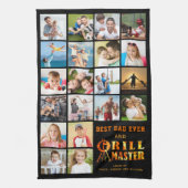 BEST DAD EVER GRILL MASTER 20 Fotocollage Namen Theedoek (Verticaal)