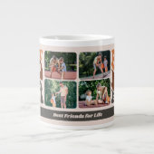 Best Dad Ever Groovy Retro Typografie and 4 Photo Grote Koffiekop (Voorkant)