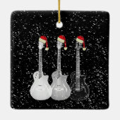 Best Dad Ever Guitars Kerstmis 2022 foto Keramisch Ornament (Achterkant)