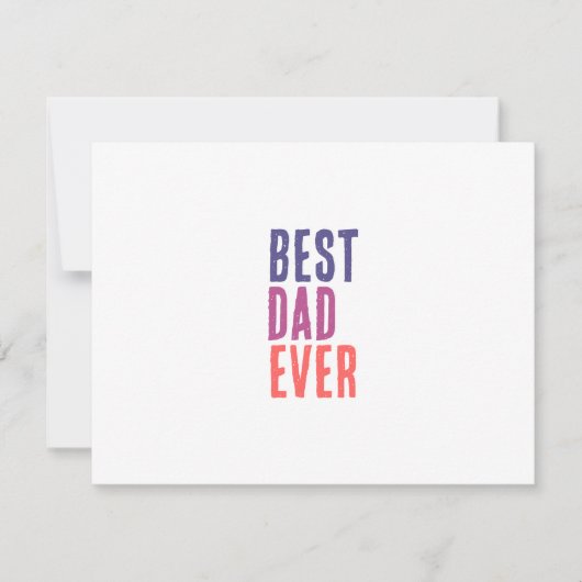 Best Dad Ever Minimalist Cool Professional Notitiekaartje (Voorkant)