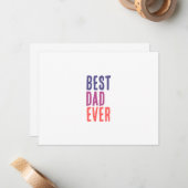 Best Dad Ever Minimalist Cool Professional Notitiekaartje (Voorkant / Achterkant in situ)