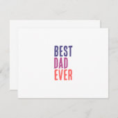 Best Dad Ever Minimalist Cool Professional Notitiekaartje (Voorkant / Achterkant)