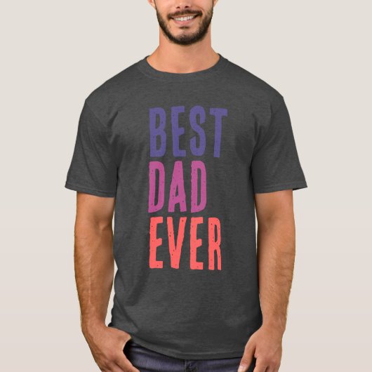 Best Dad Ever Minimalist Cool Professional T-shirt (Voorkant)