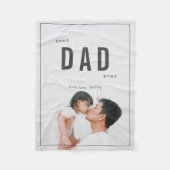 Best Dad Ever minimalist Photo Vaderdag Fleece Deken (Voorkant)