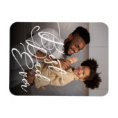 Best Dad Ever minimalist Photo Vaderdag Magneet (Horizontaal)