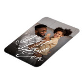 Best Dad Ever minimalist Photo Vaderdag Magneet (Linkerzijde)