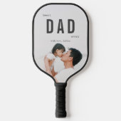 Best Dad Ever minimalist Photo Vaderdag Pickleball Paddle (Voorkant)