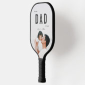 Best Dad Ever minimalist Photo Vaderdag Pickleball Paddle (Links)